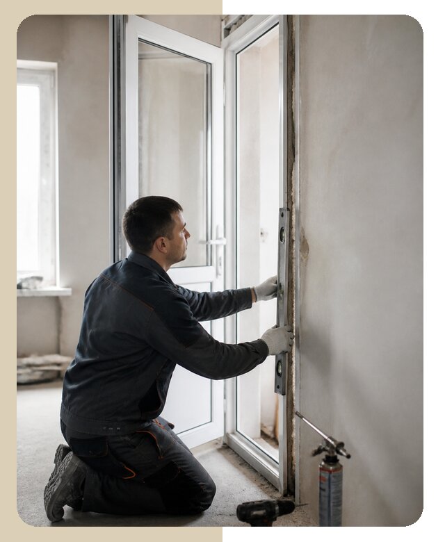 Профессиональная установка пластиковой двери под ключ в Кушве