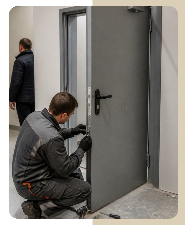 Ремонт противопожарной двери в Кушве по цене 6672 р. | ДвериЛегко-Кшв