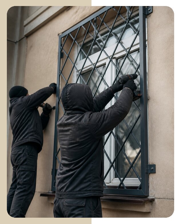 Установка антивандальных решеток на окна в Кушве